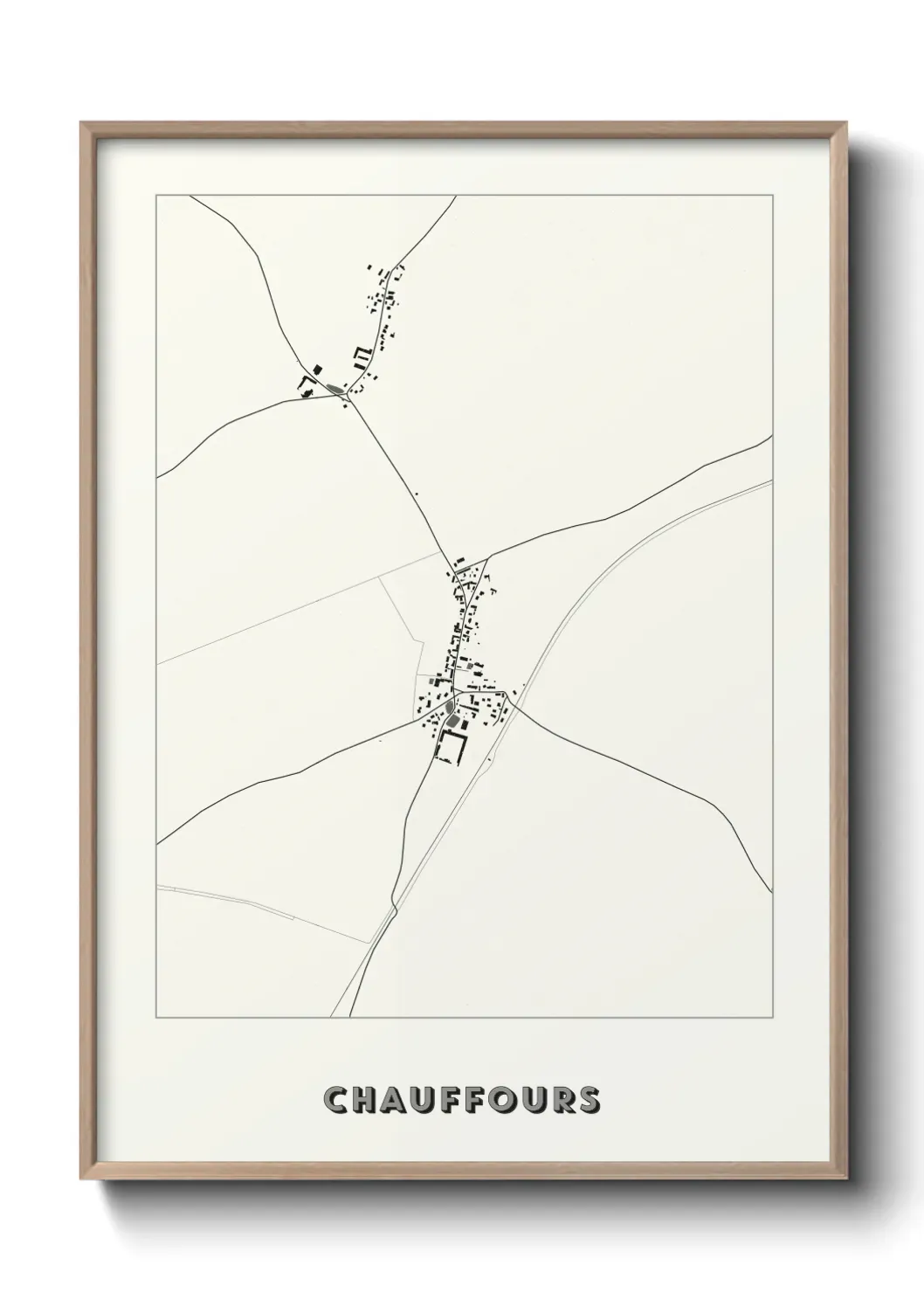 Un poster carte Chauffours