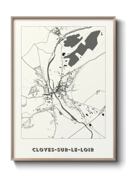 Une affiche de carte sur Cloyes-sur-le-Loir