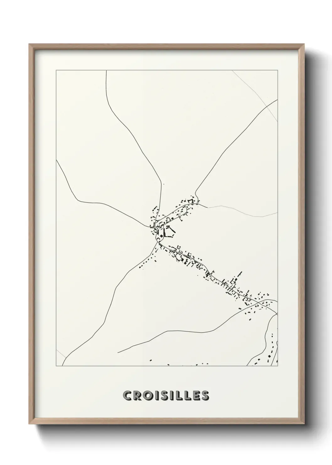 Un poster carte Croisilles