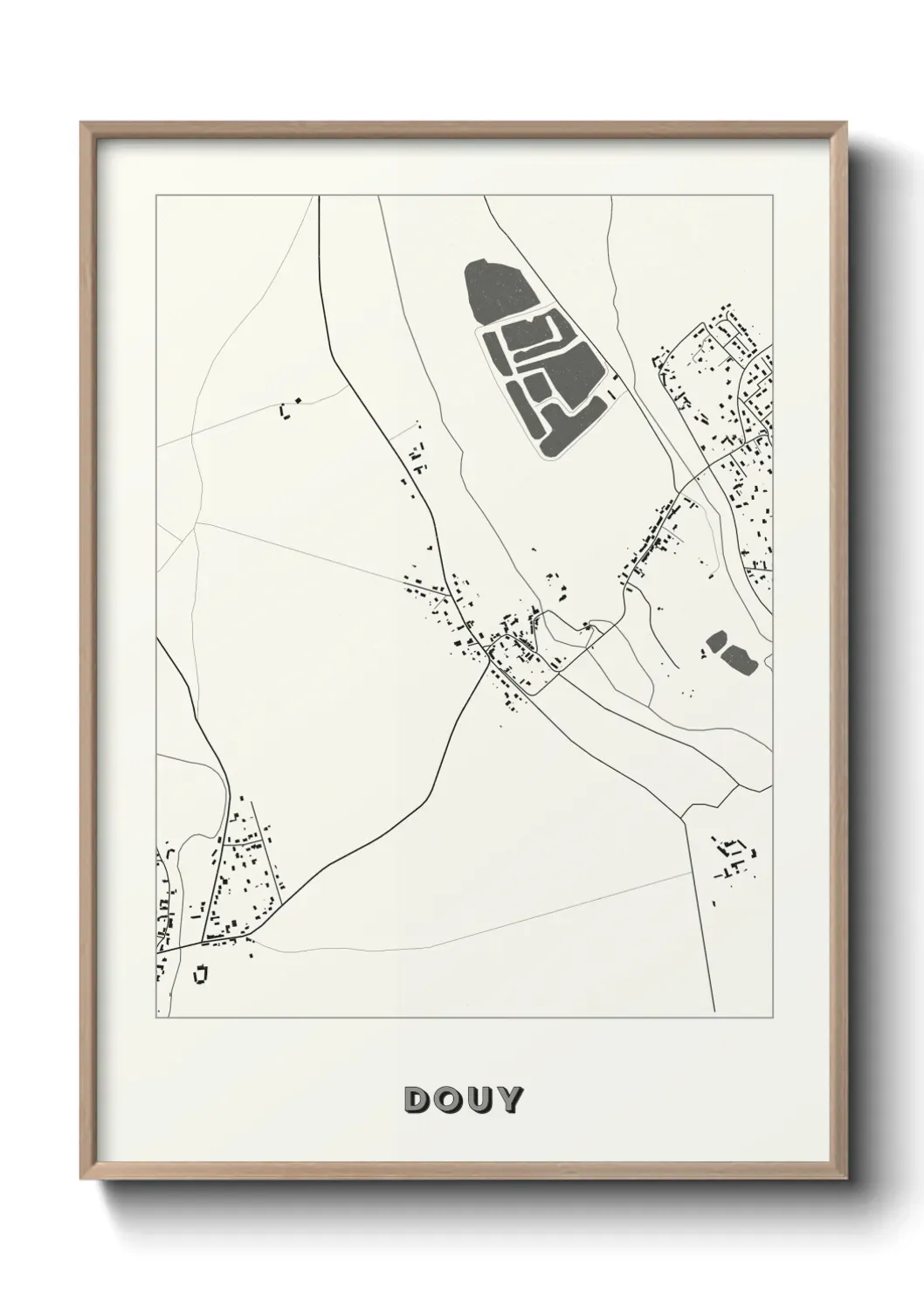 Un poster carte Douy