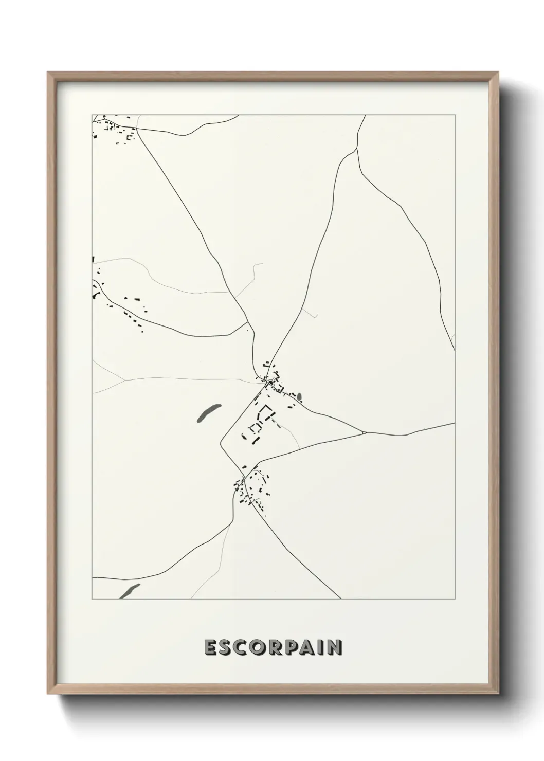 Un poster carte Escorpain