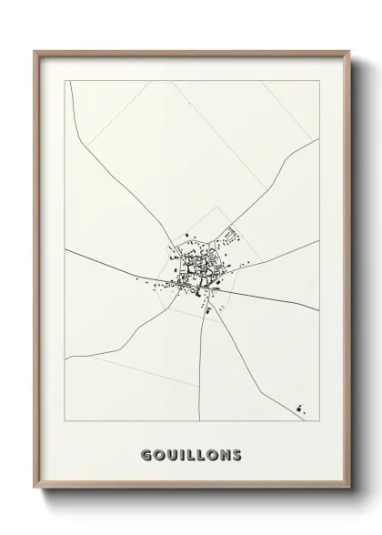 Une affiche de carte sur Gouillons