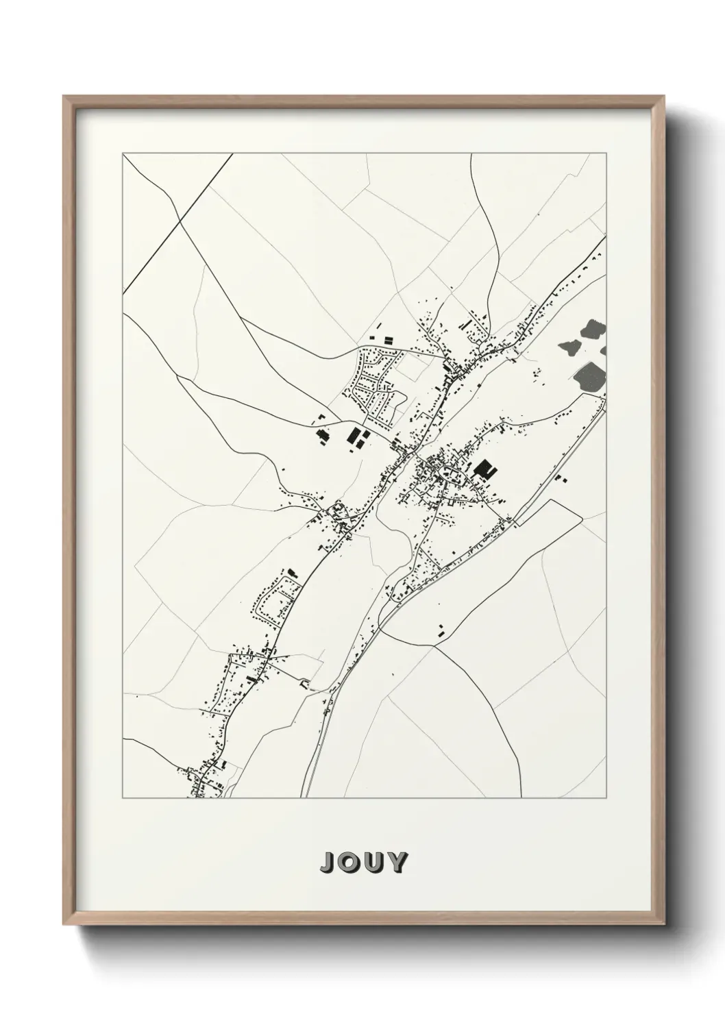 Un poster carte Jouy