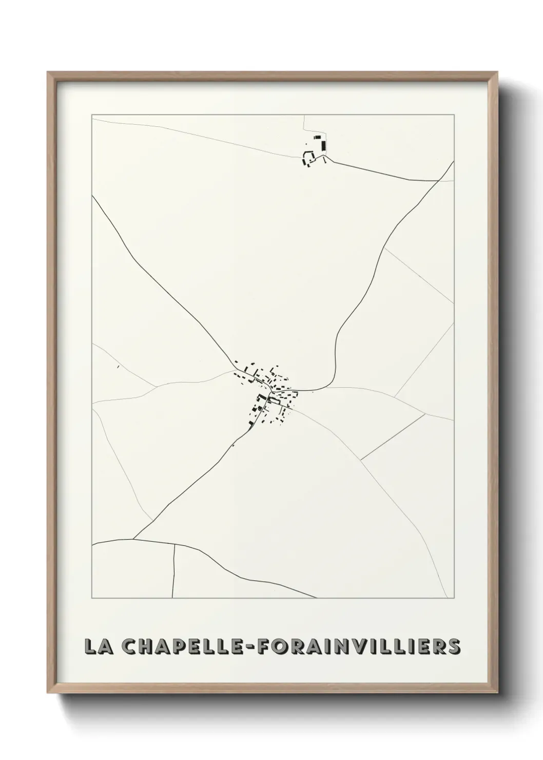 Un poster carte La Chapelle-Forainvilliers