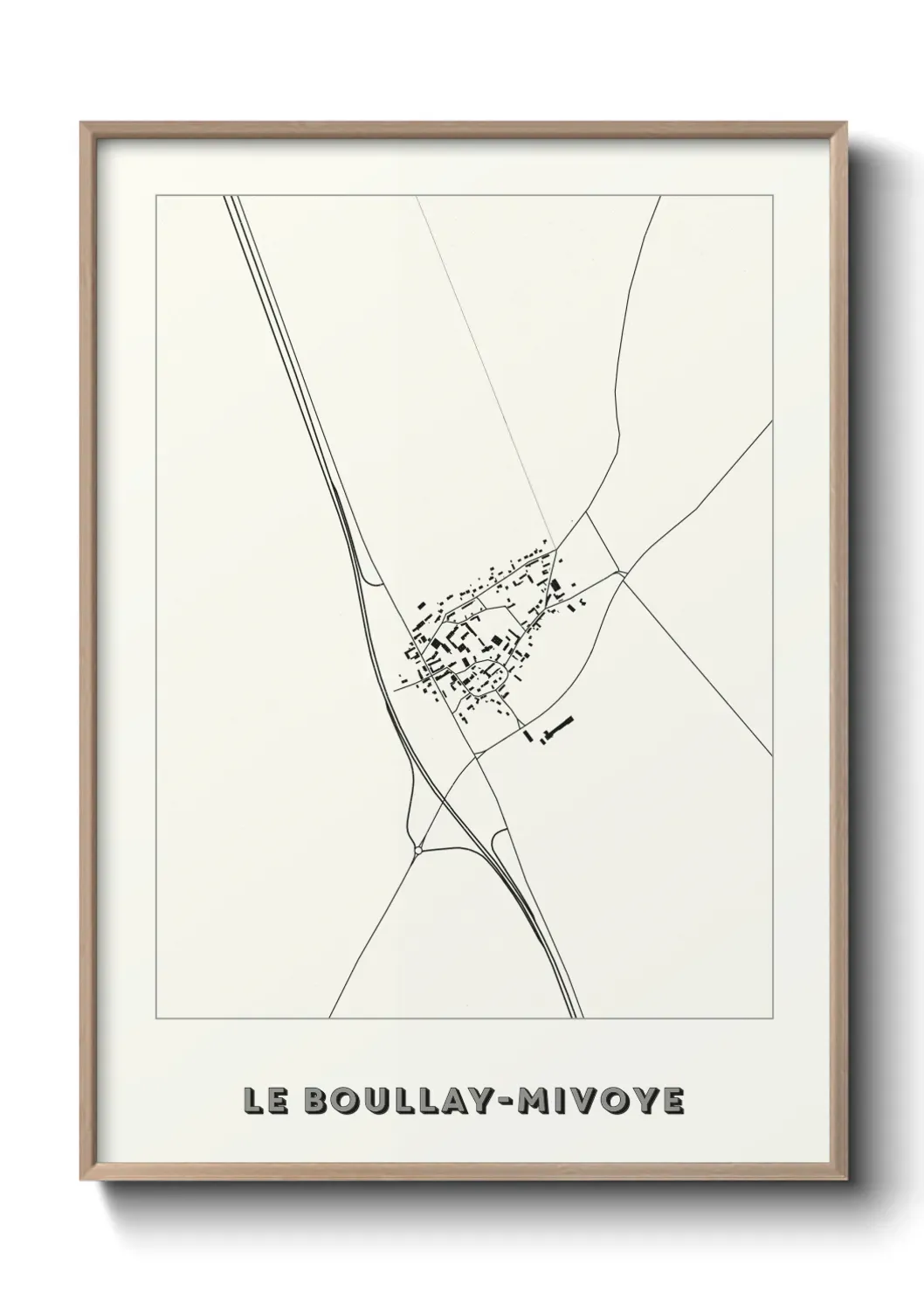 Un poster carte Le Boullay-Mivoye