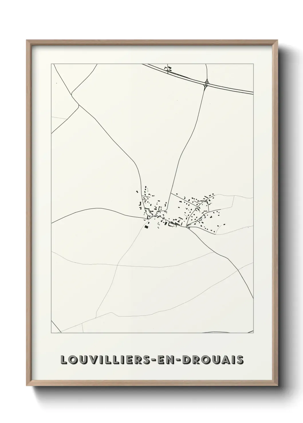 Un poster carte Louvilliers-en-Drouais