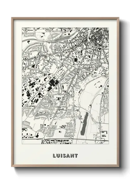 Une affiche de carte sur Luisant