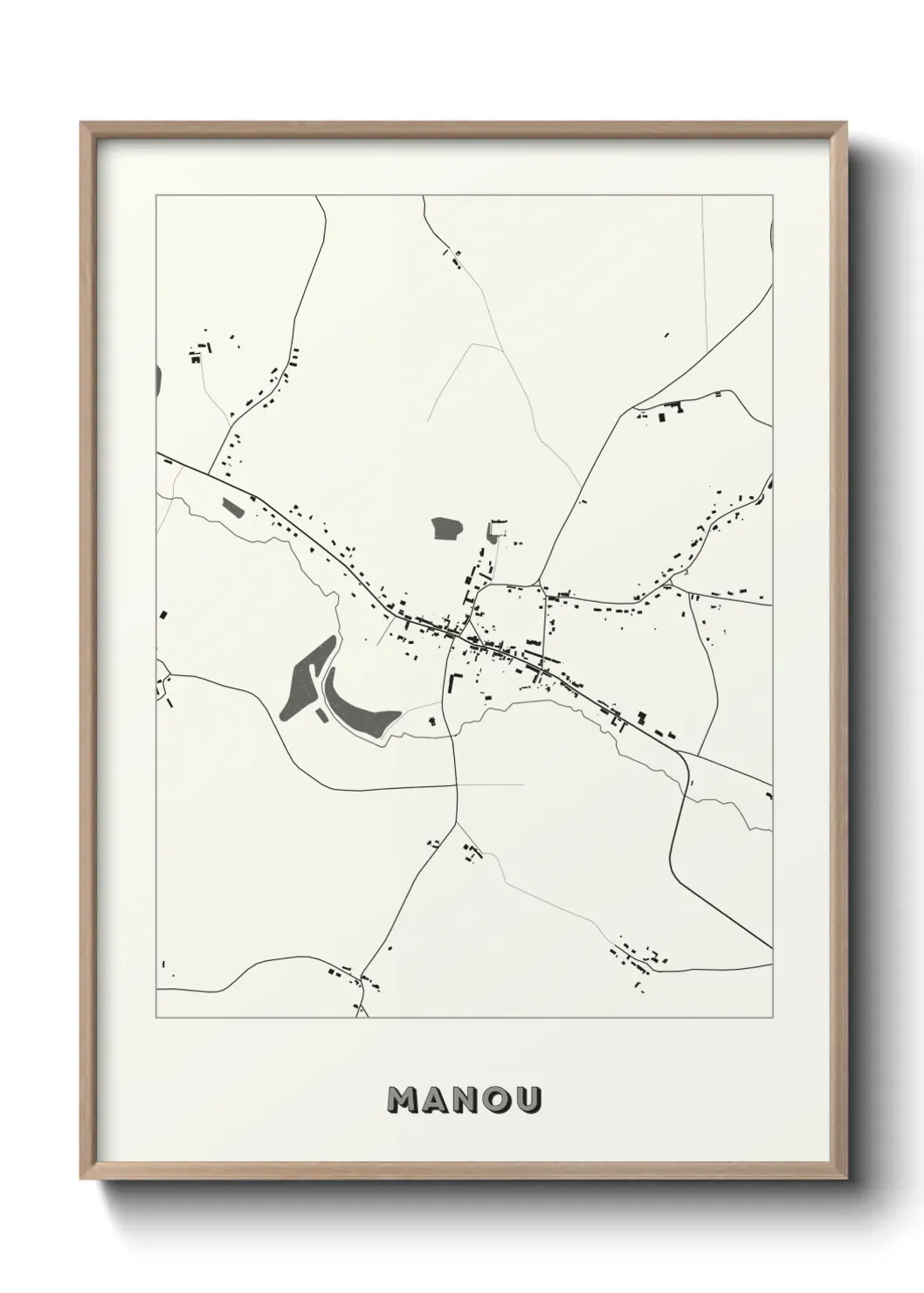 Un poster carte Manou