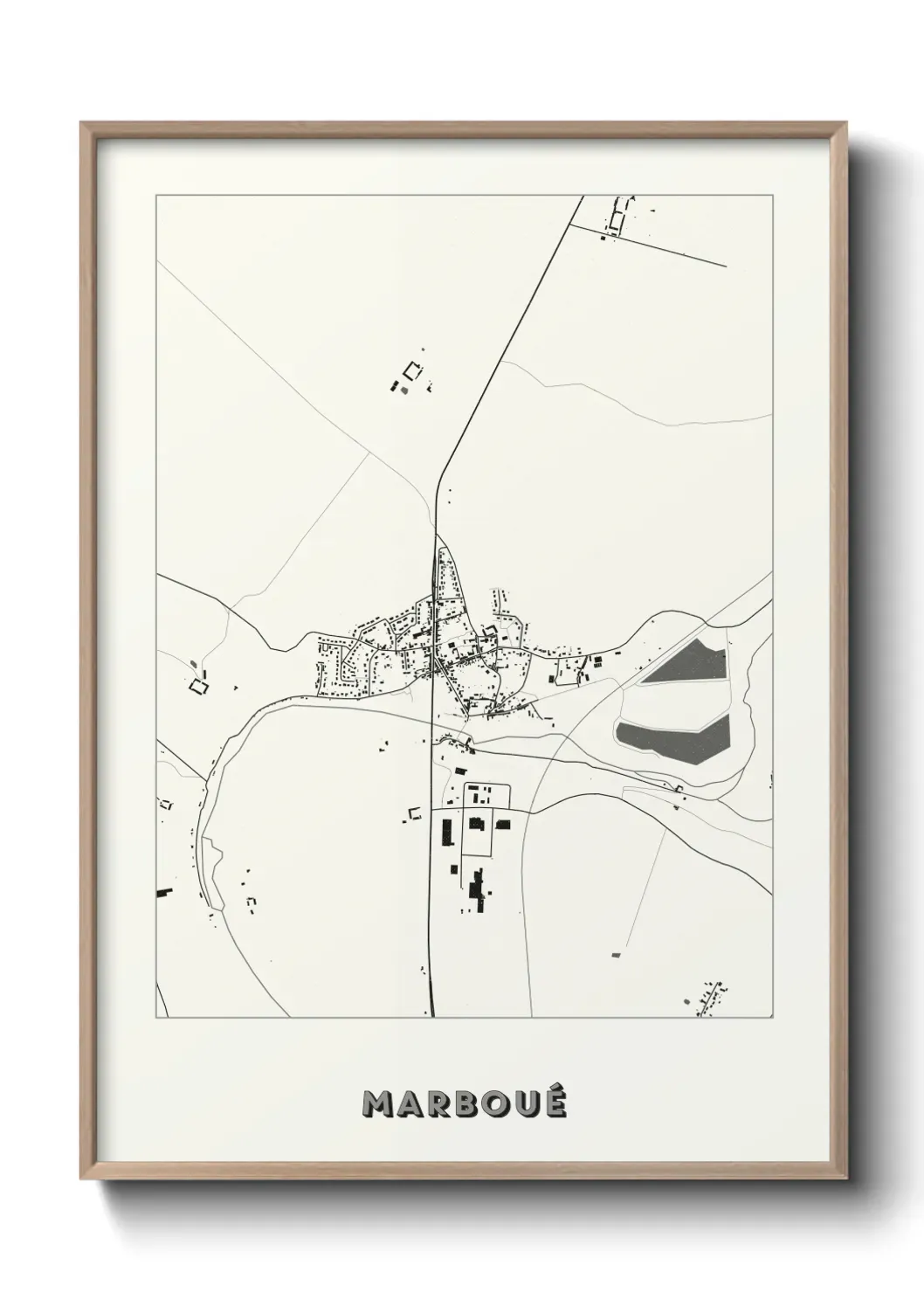 Un poster carte Marboué
