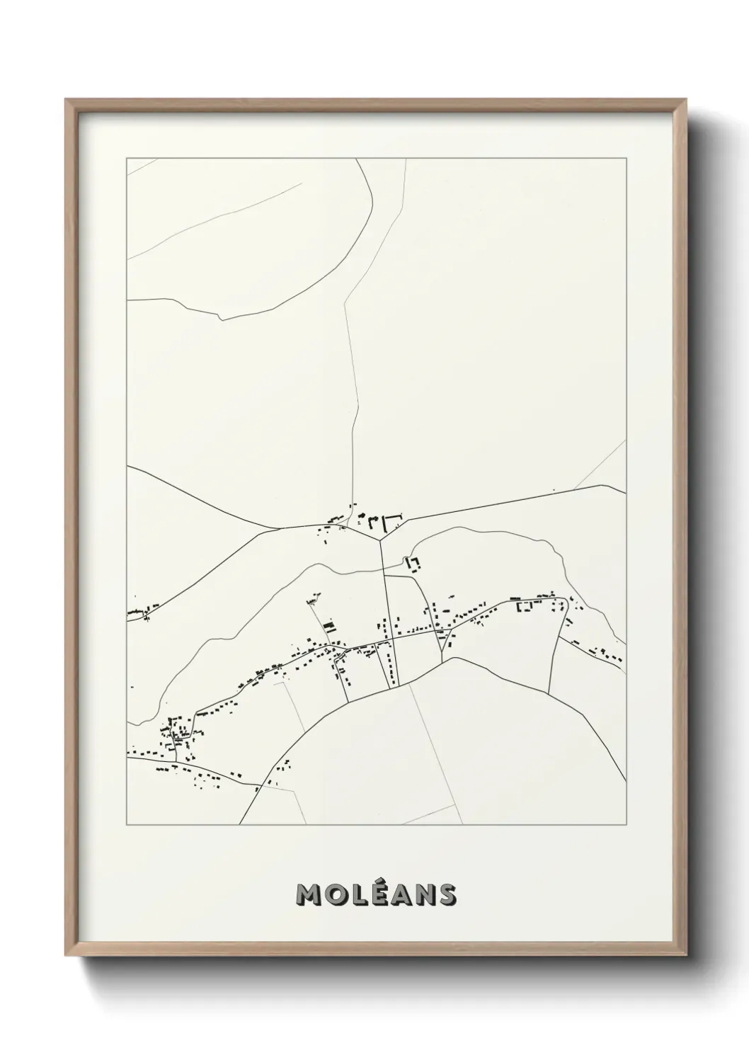 Un poster carte Moléans
