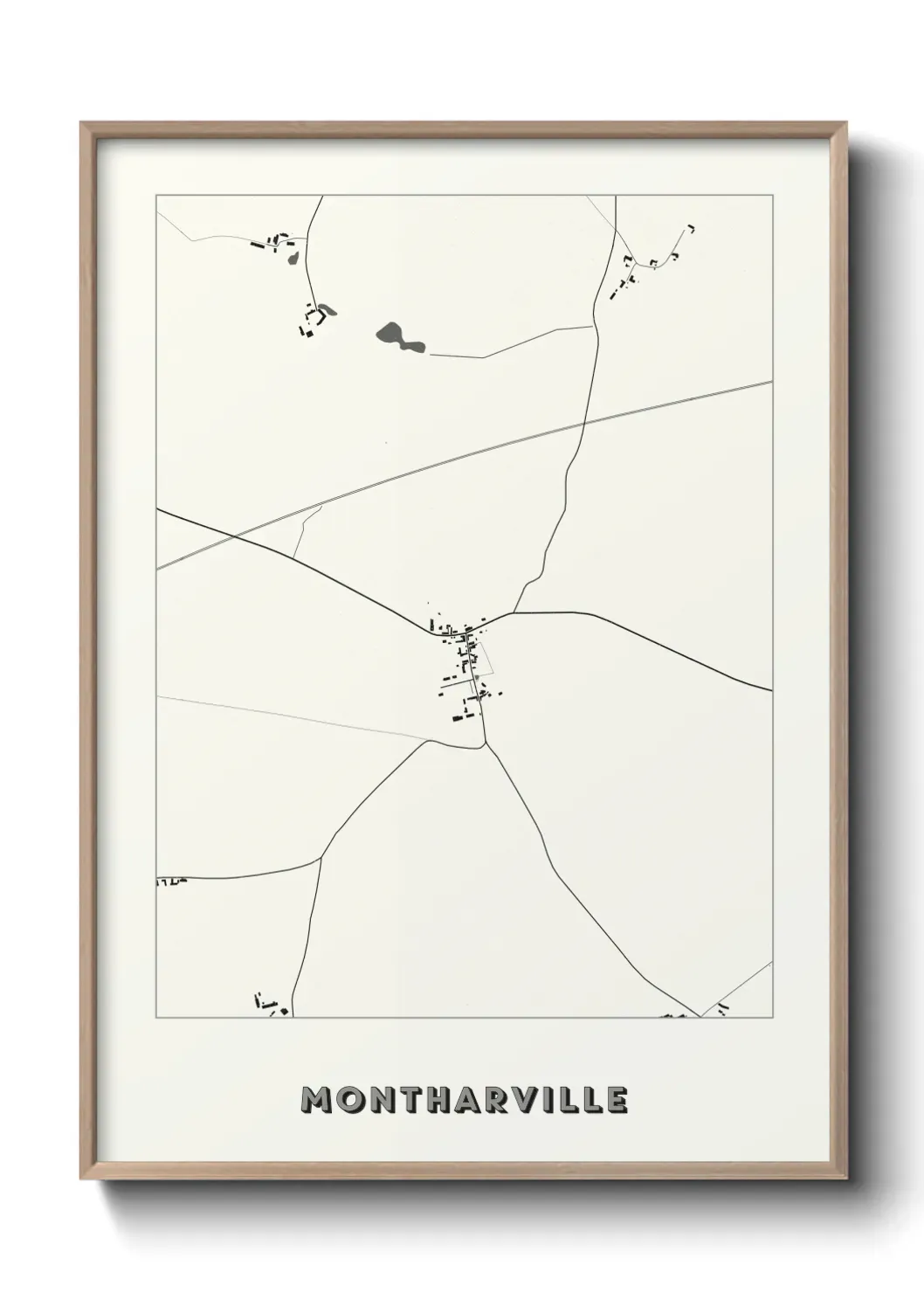 Un poster carte Montharville