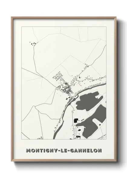 Une affiche de carte sur Montigny-le-Gannelon