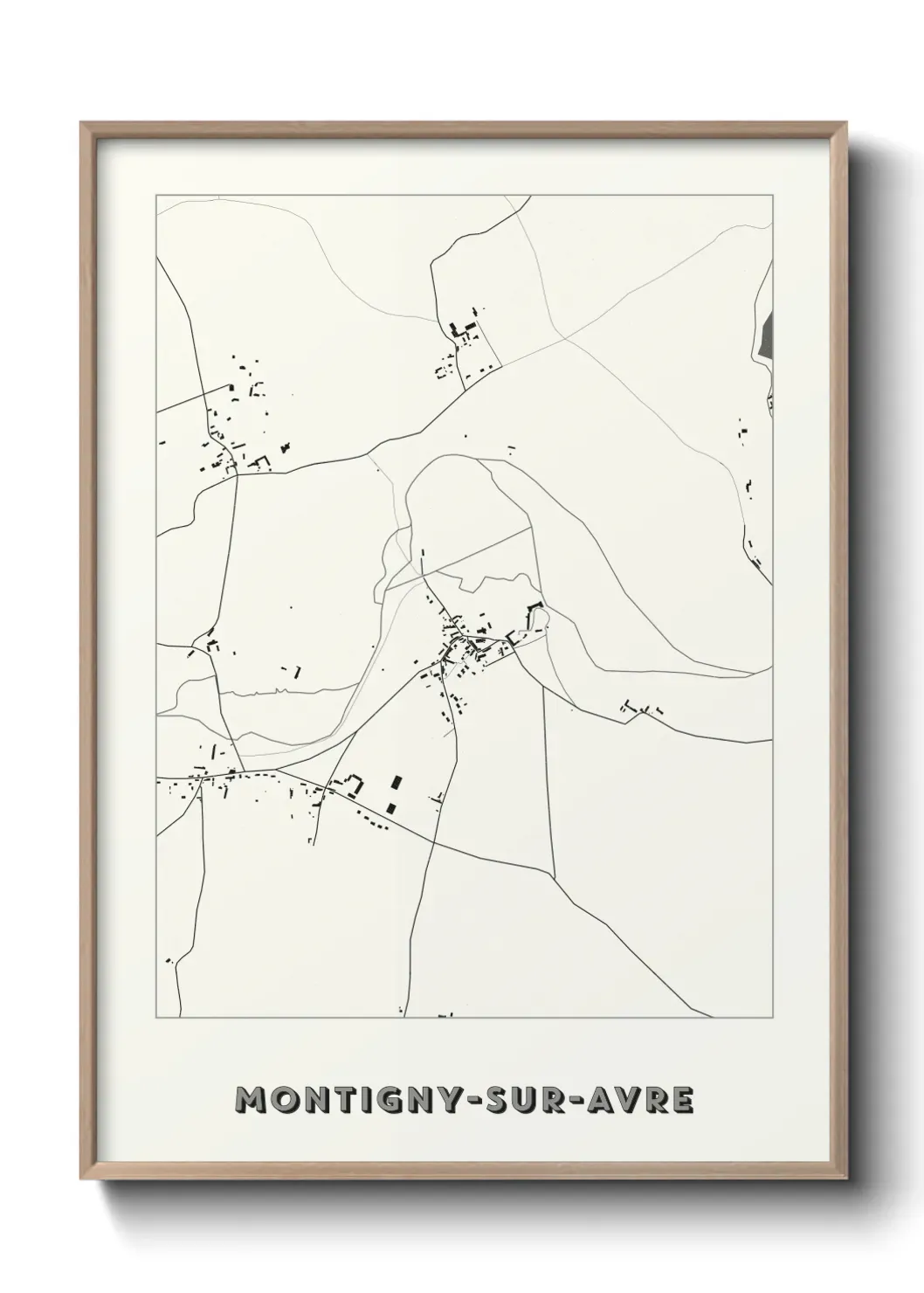 Un poster carte Montigny-sur-Avre