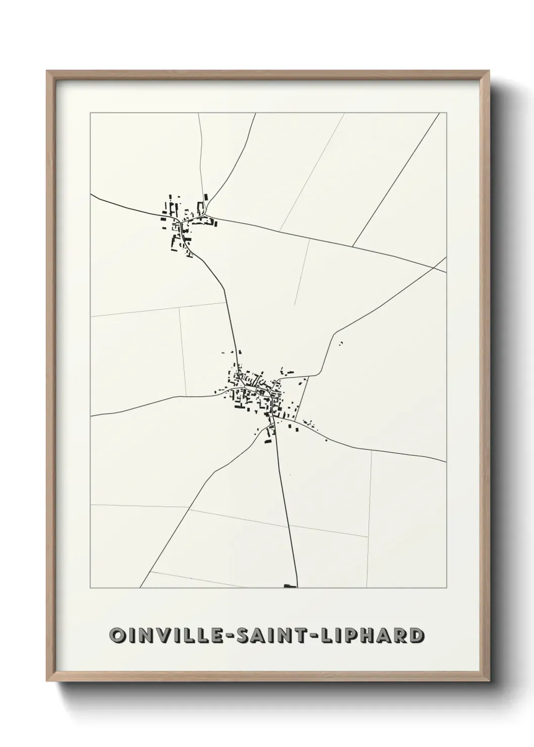 Un poster carte Oinville-Saint-Liphard