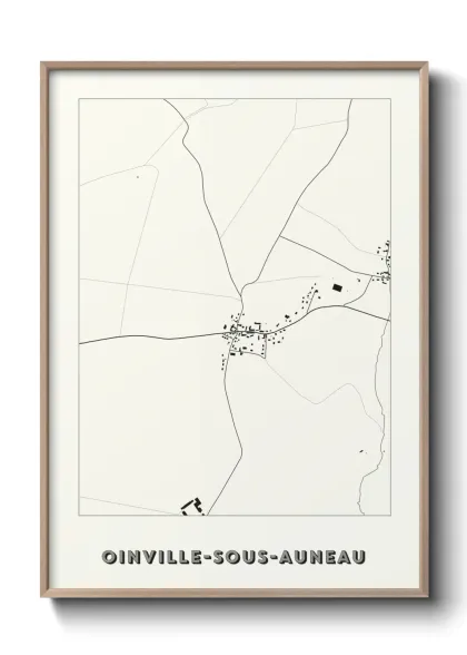 Une affiche de carte sur Oinville-sous-Auneau