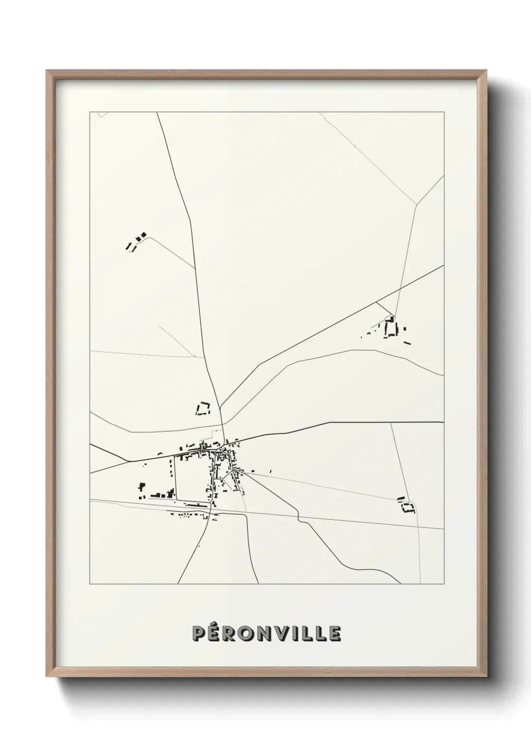 Un poster carte Péronville