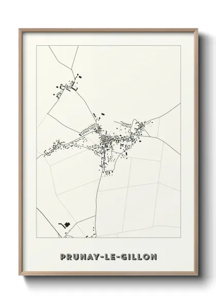 Une affiche de carte sur Prunay-le-Gillon