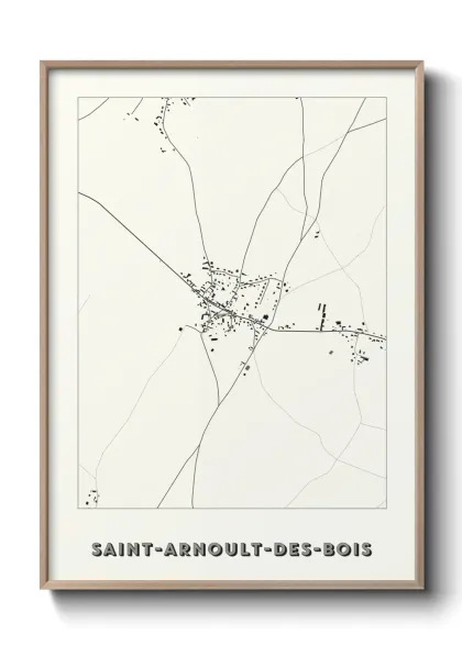 Une affiche de carte sur Saint-Arnoult-des-Bois