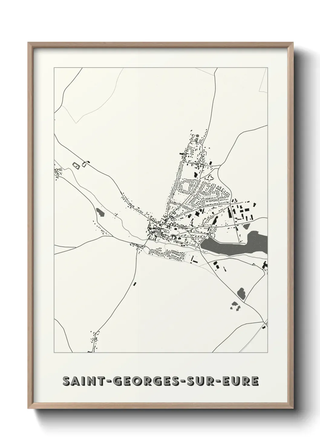 Un poster carte Saint-Georges-sur-Eure