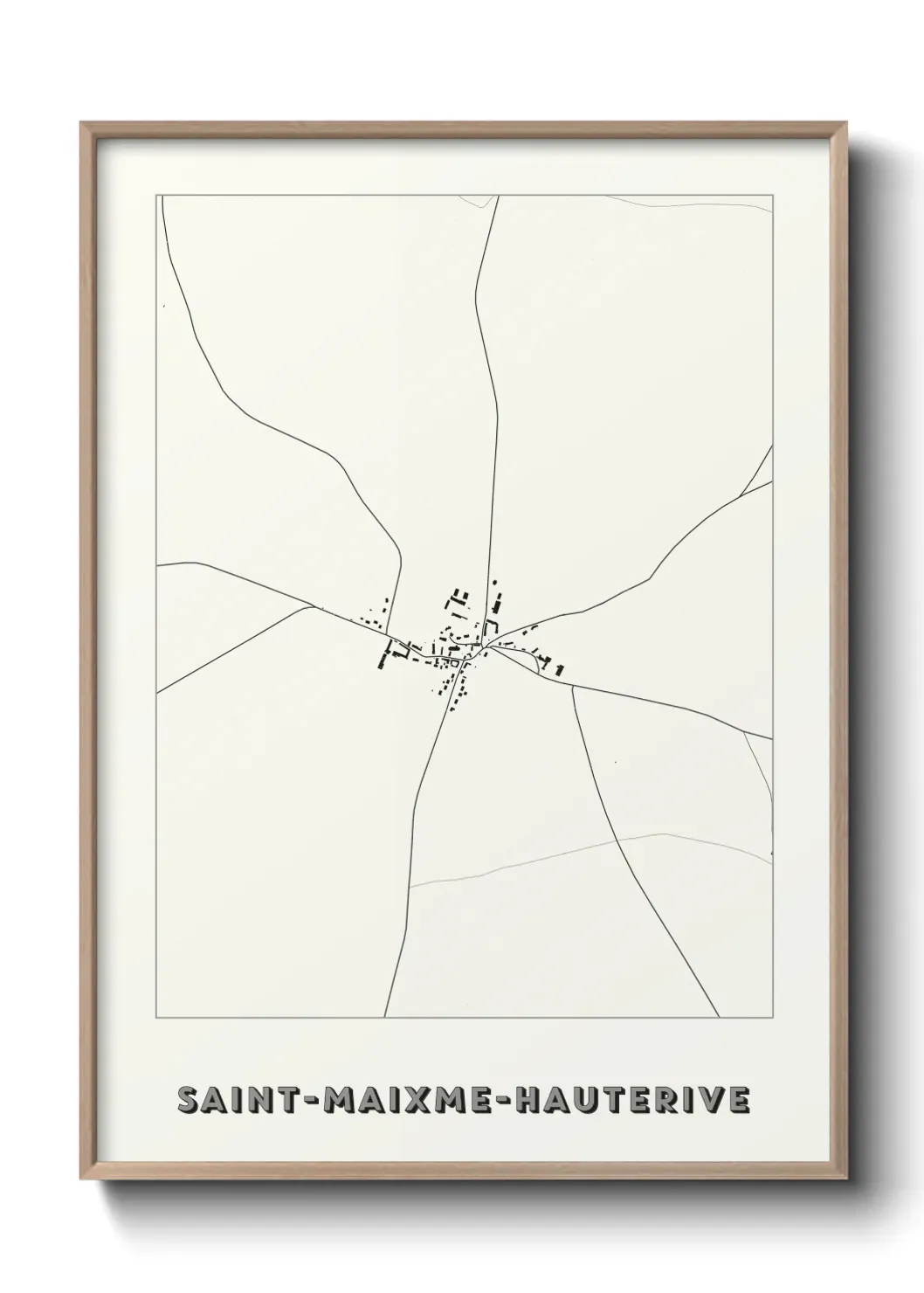 Un poster carte Saint-Maixme-Hauterive