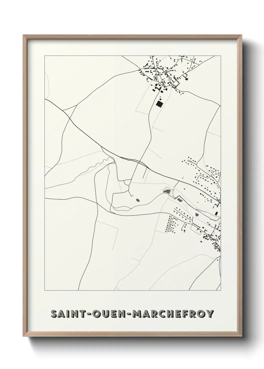 Un poster carte Saint-Ouen-Marchefroy