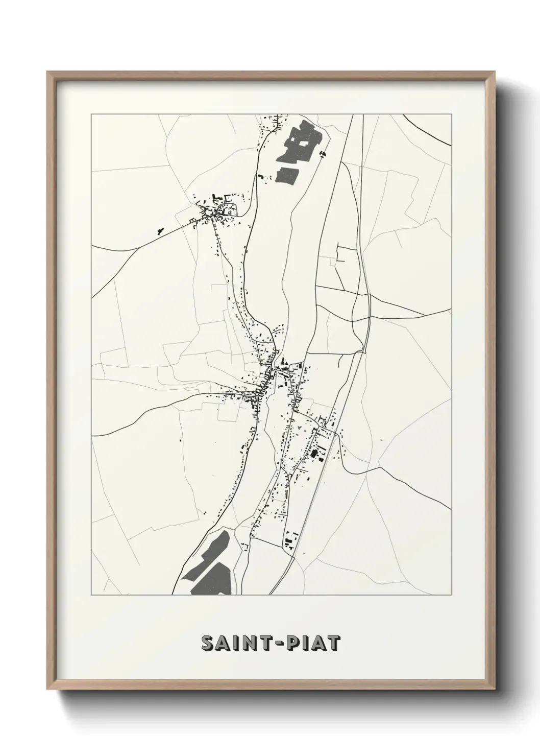 Un poster carte Saint-Piat