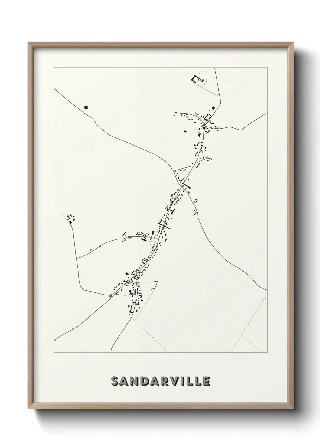 Un poster carte Sandarville