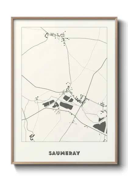 Une affiche de carte sur Saumeray