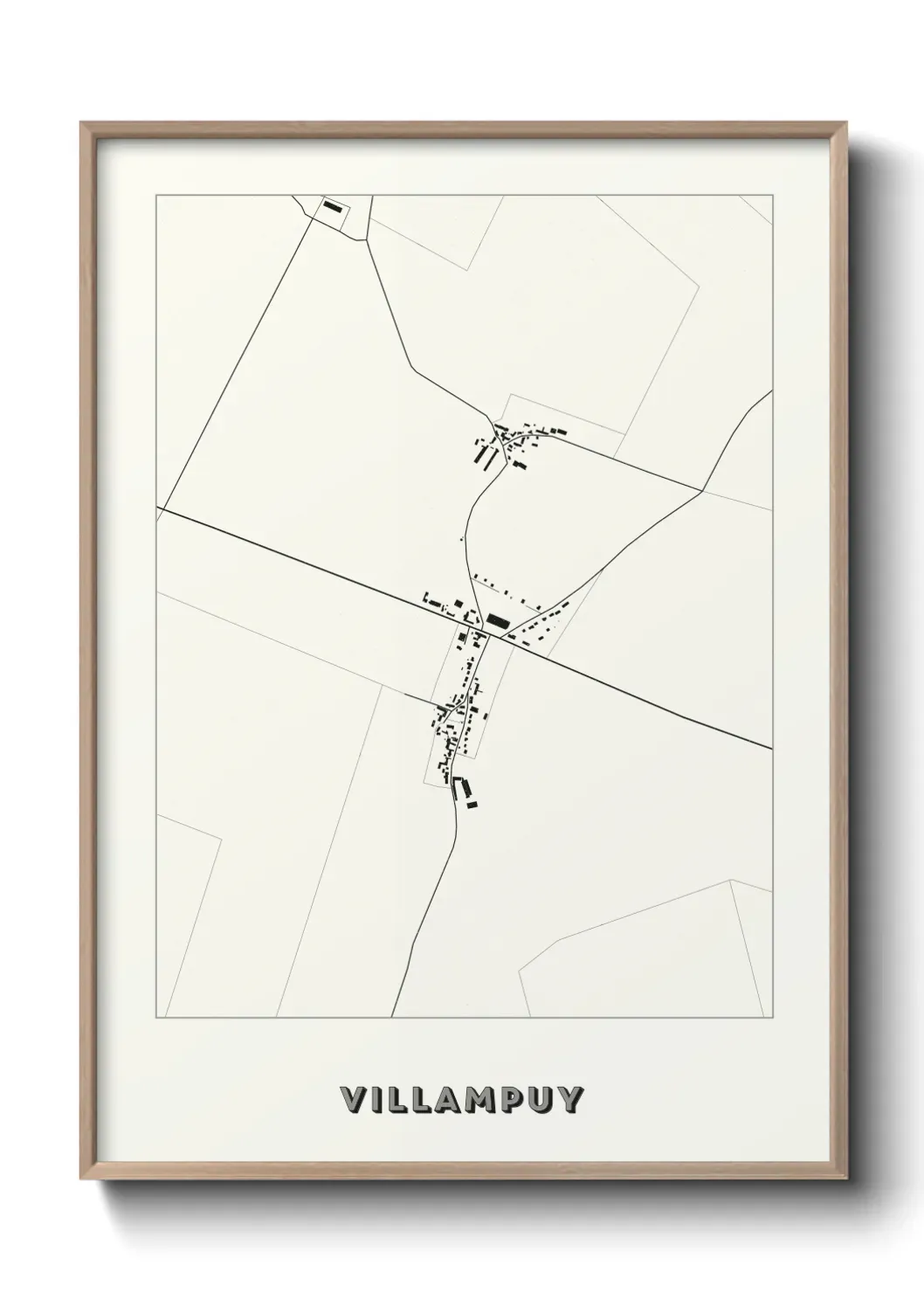 Un poster carte Villampuy