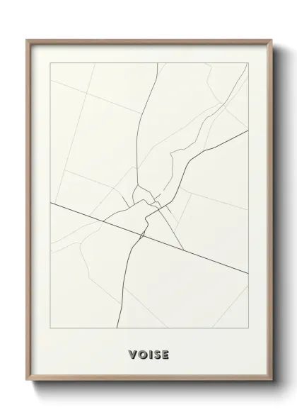 Une affiche de carte sur Voise