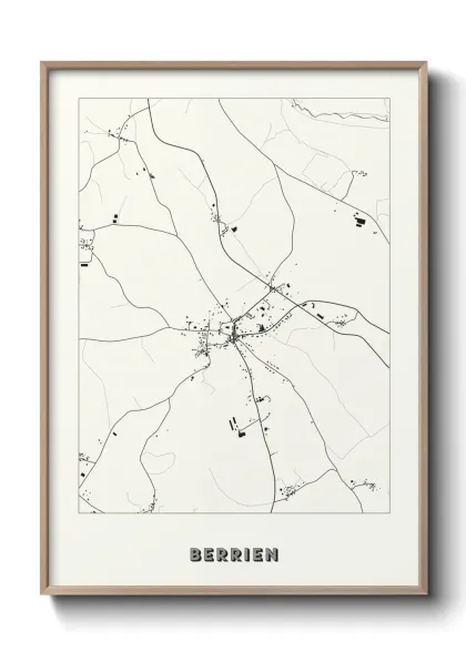 Une affiche de carte sur Berrien