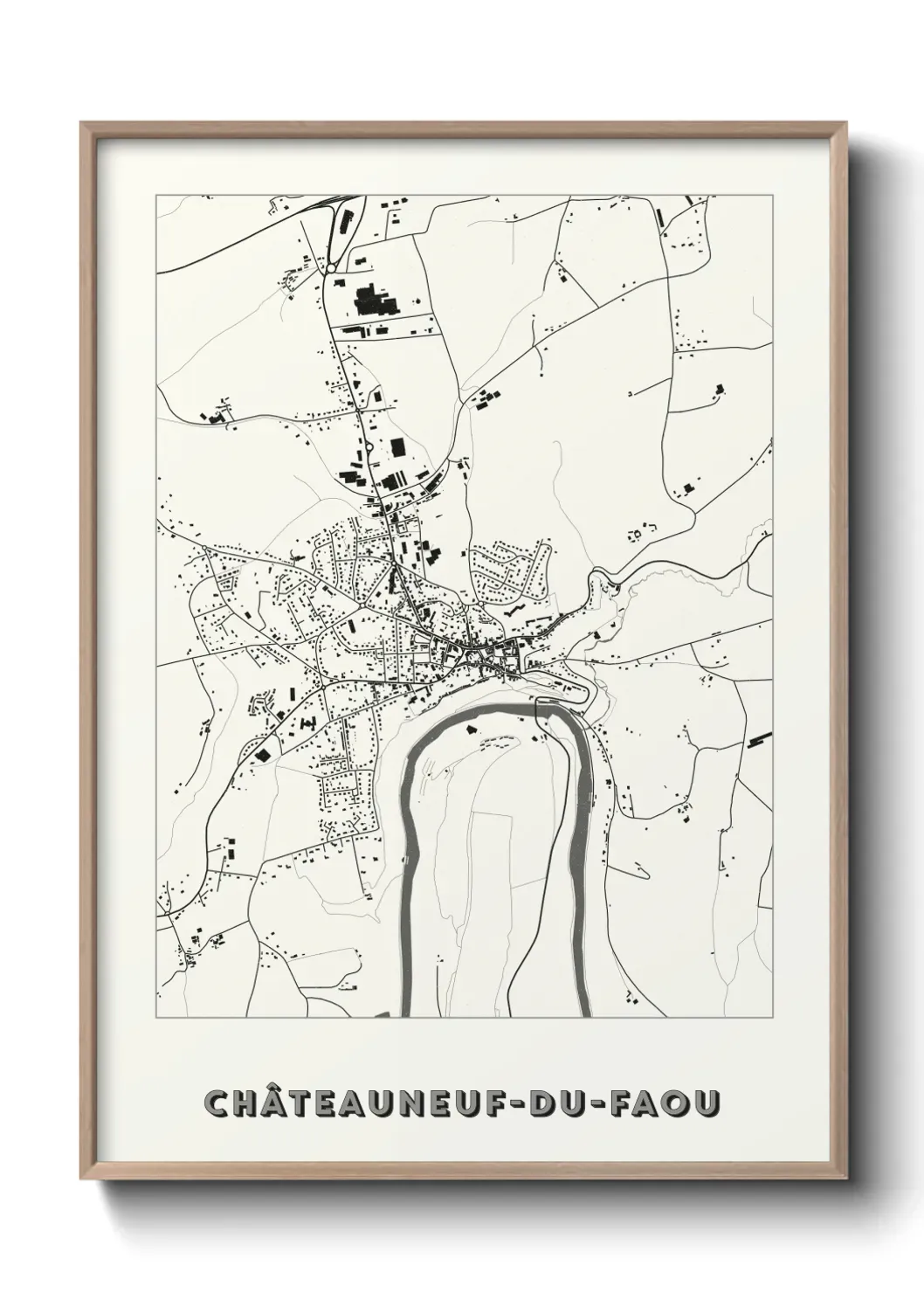 Un poster carte Châteauneuf-du-Faou