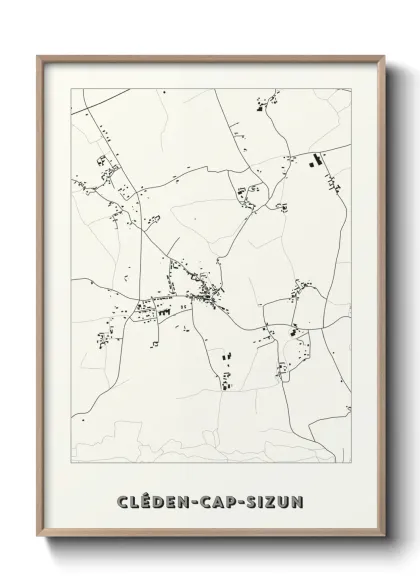 Une affiche de carte sur Cléden-Cap-Sizun