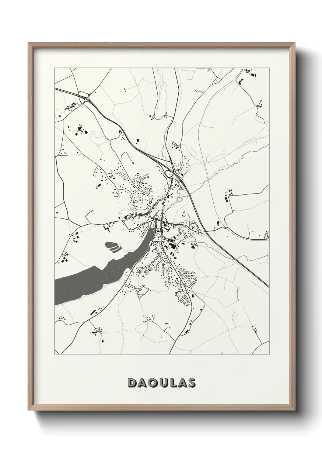 Un poster carte Daoulas