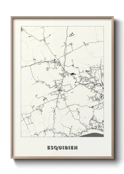 Une affiche de carte sur Esquibien