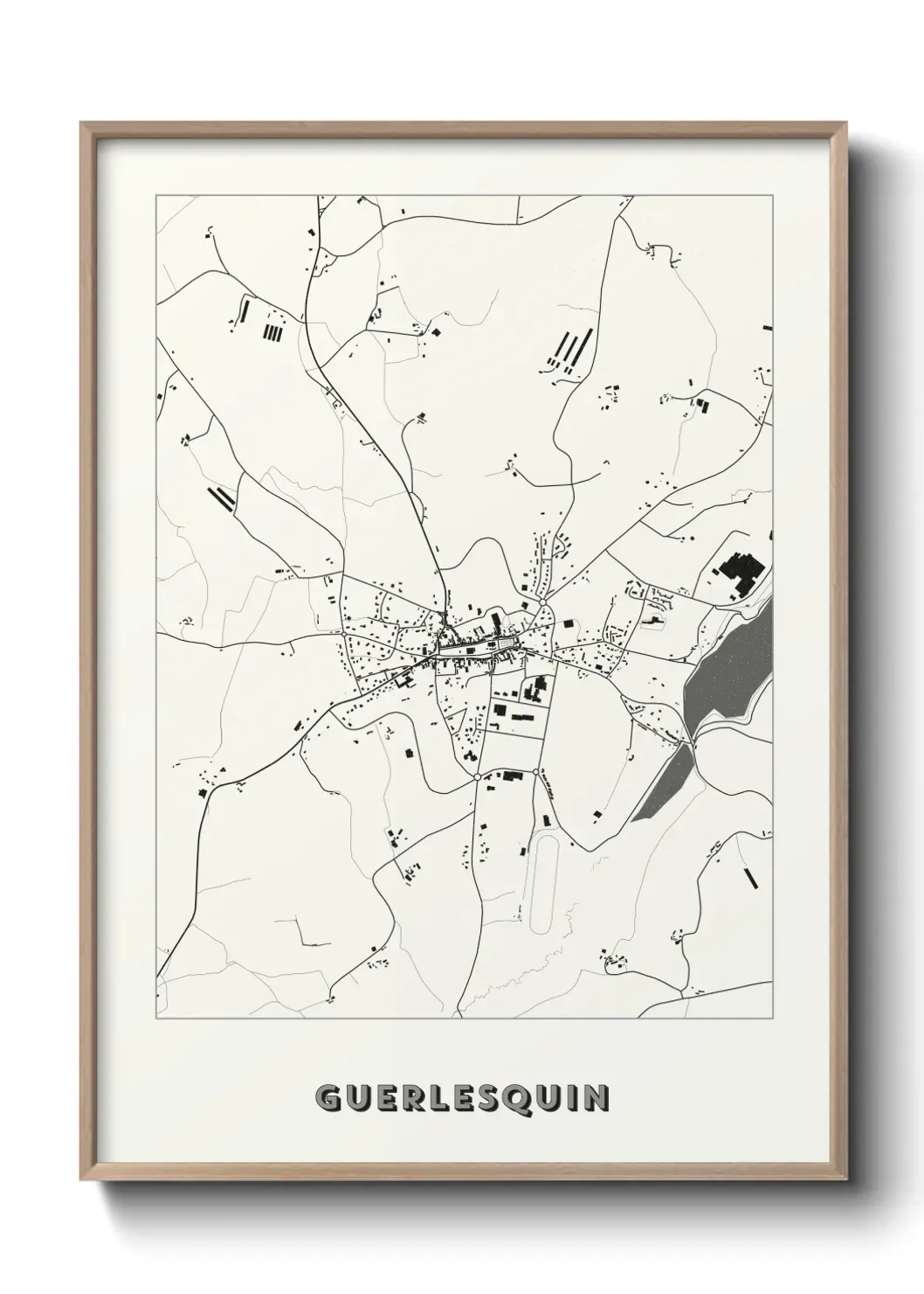 Un poster carte Guerlesquin
