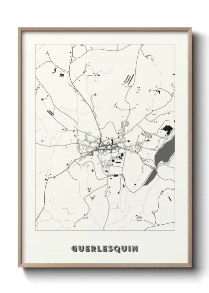 Une affiche de carte sur Guerlesquin