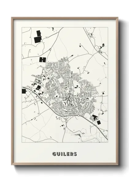 Une affiche de carte sur Guilers