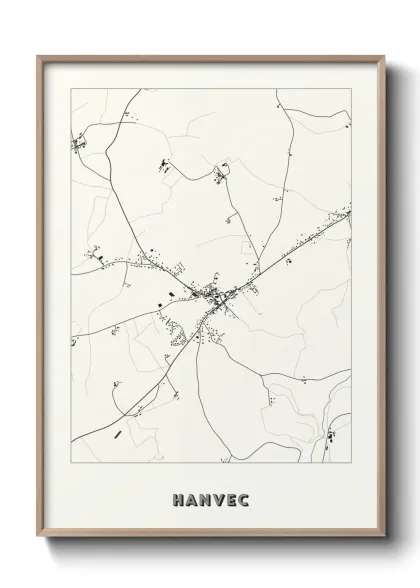 Une affiche de carte sur Hanvec