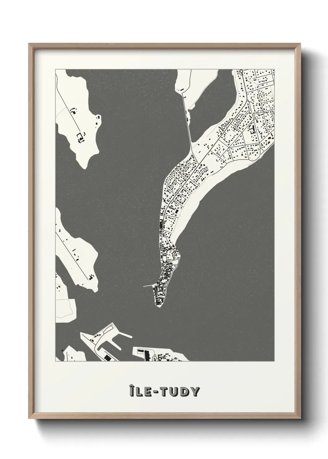 Un poster carte Île-Tudy