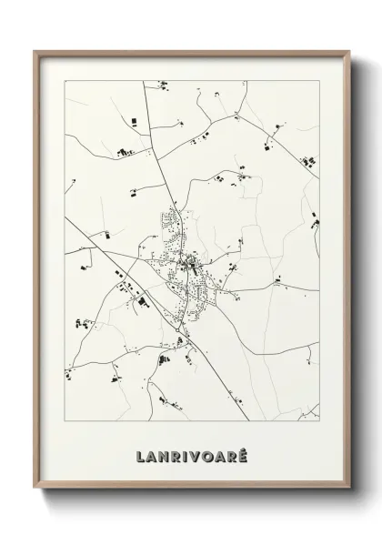 Une affiche de carte sur Lanrivoaré