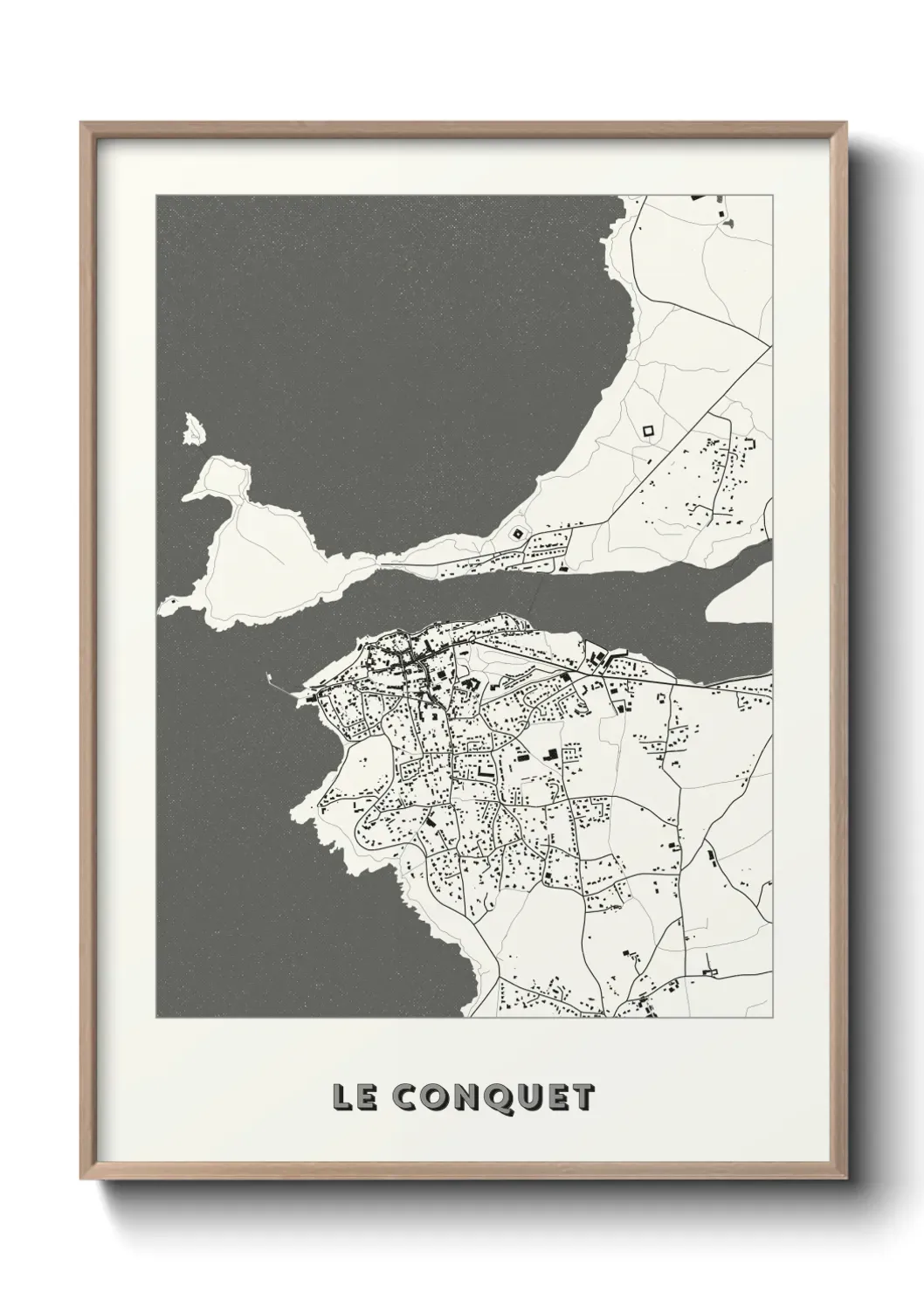 Un poster carte Le Conquet