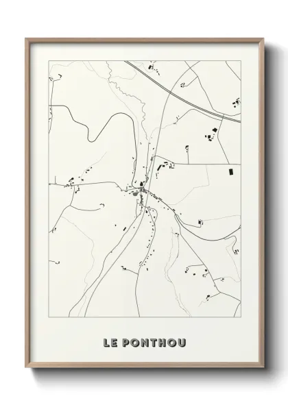 Une affiche de carte sur Le Ponthou