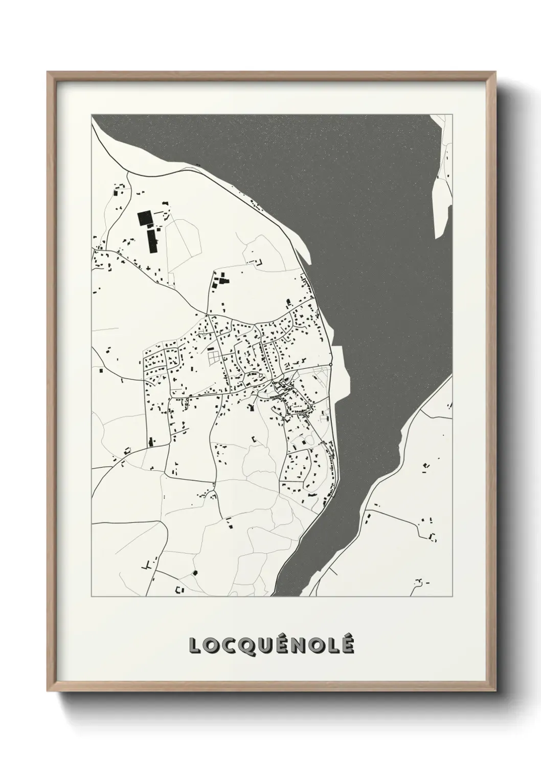 Un poster carte Locquénolé