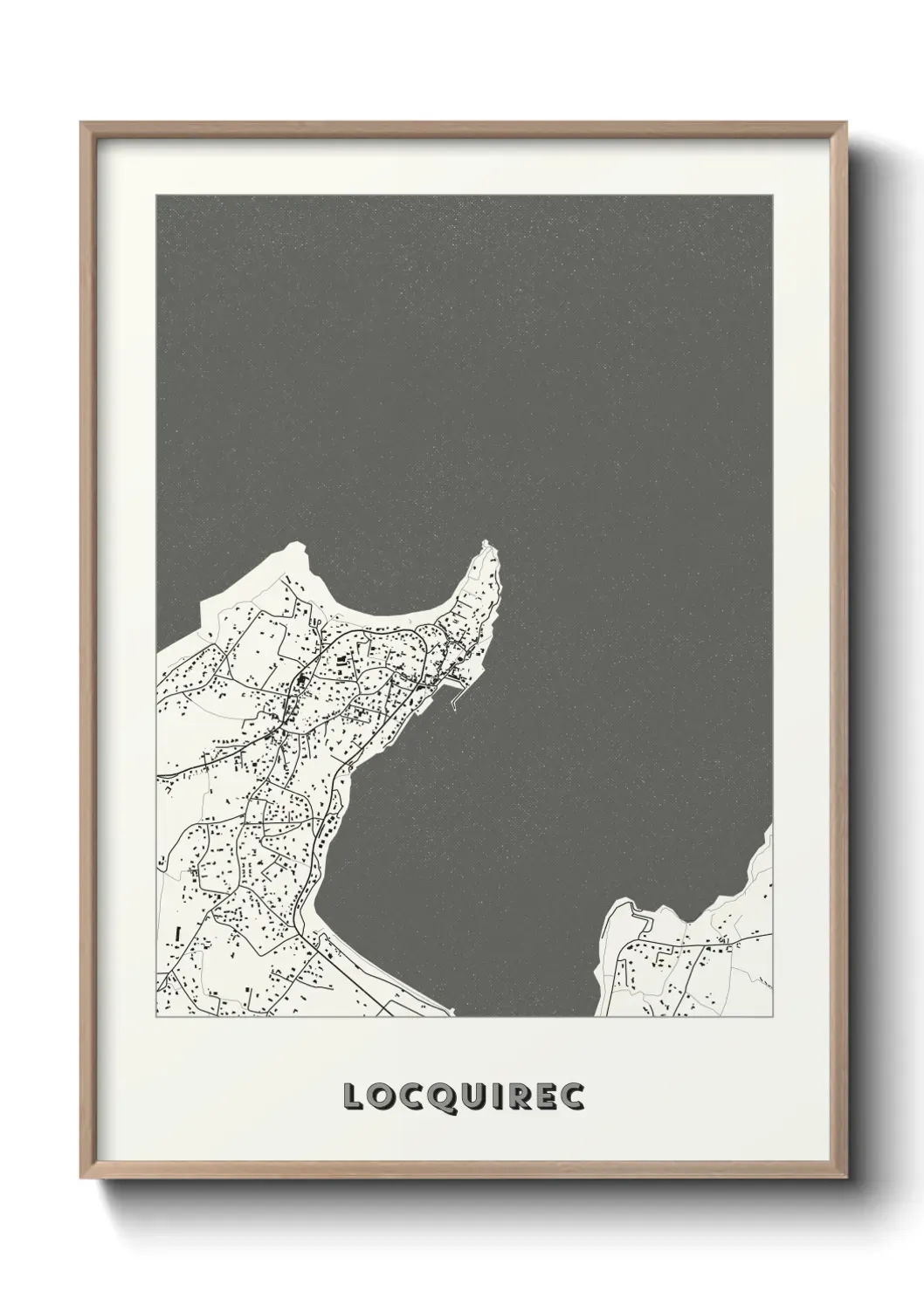 Un poster carte Locquirec