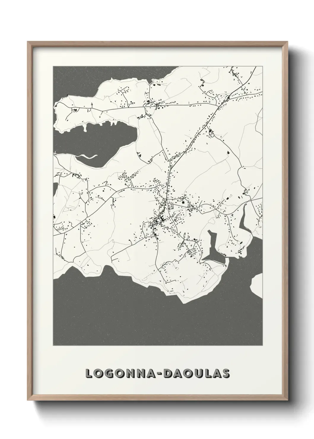 Un poster carte Logonna-Daoulas