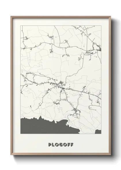 Une affiche de carte sur Plogoff