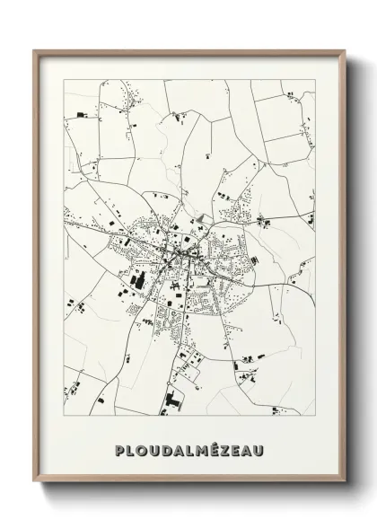 Une affiche de carte sur Ploudalmézeau