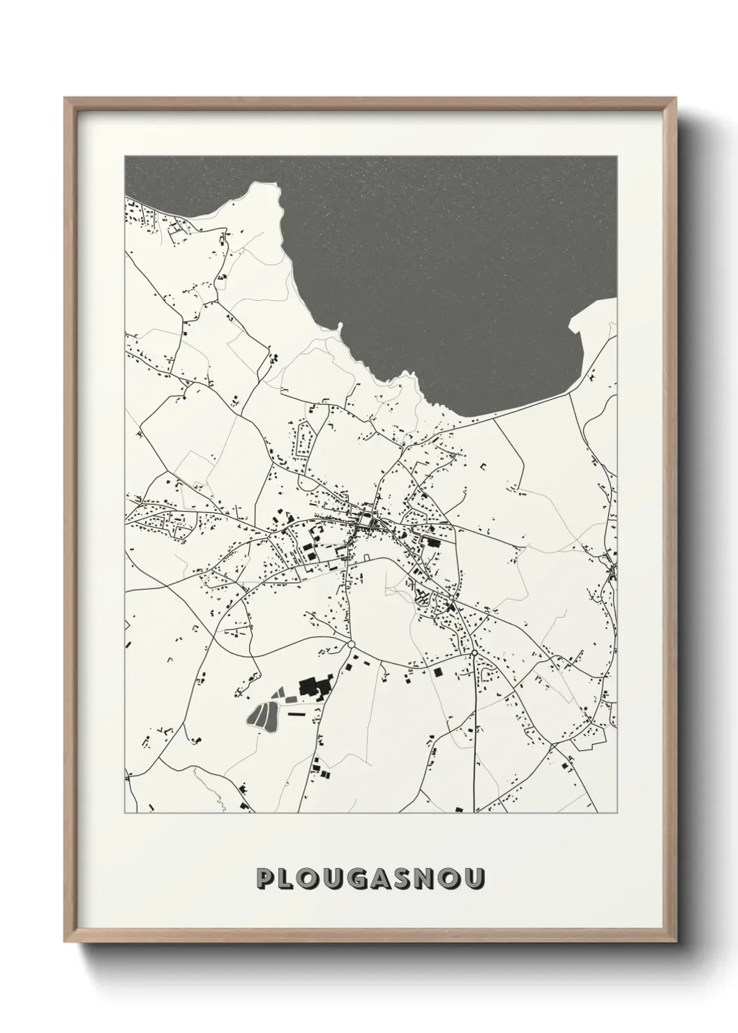 Un poster carte Plougasnou