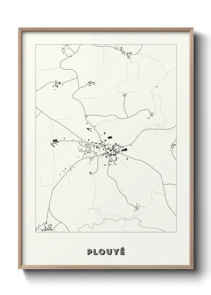 Une affiche de carte sur Plouyé